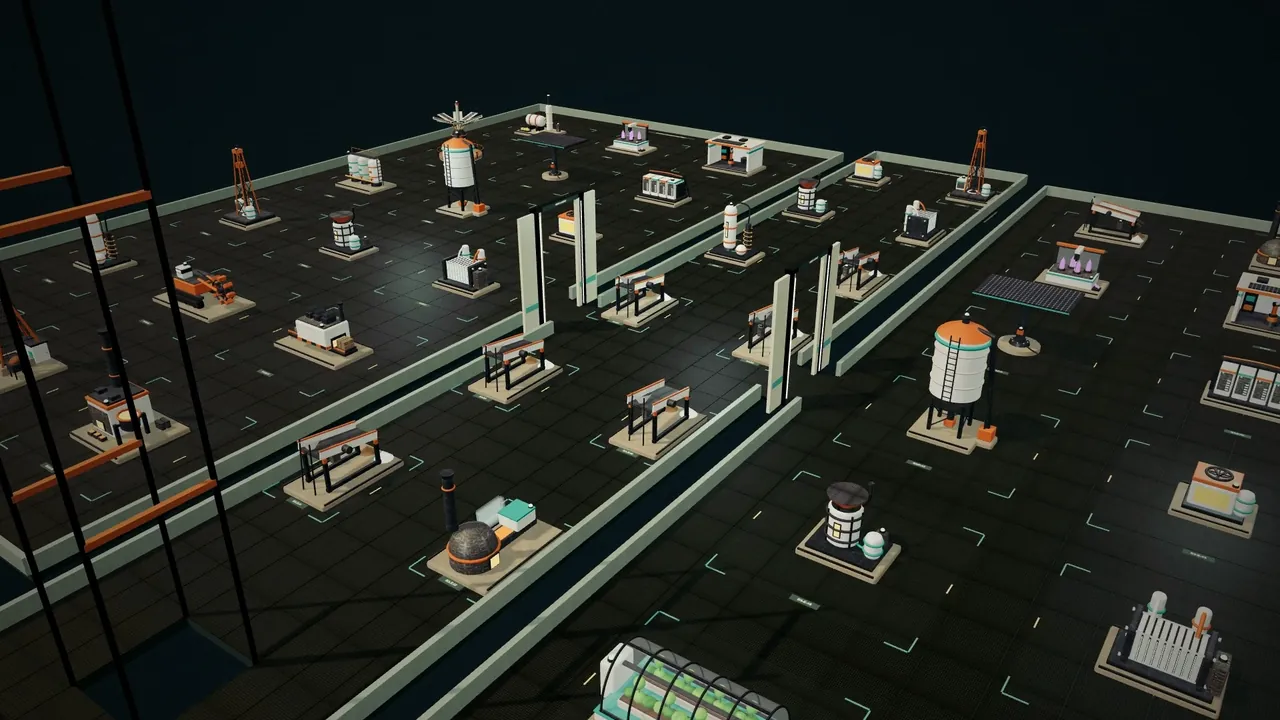 A colony’s machines standing in the bays of its bunker